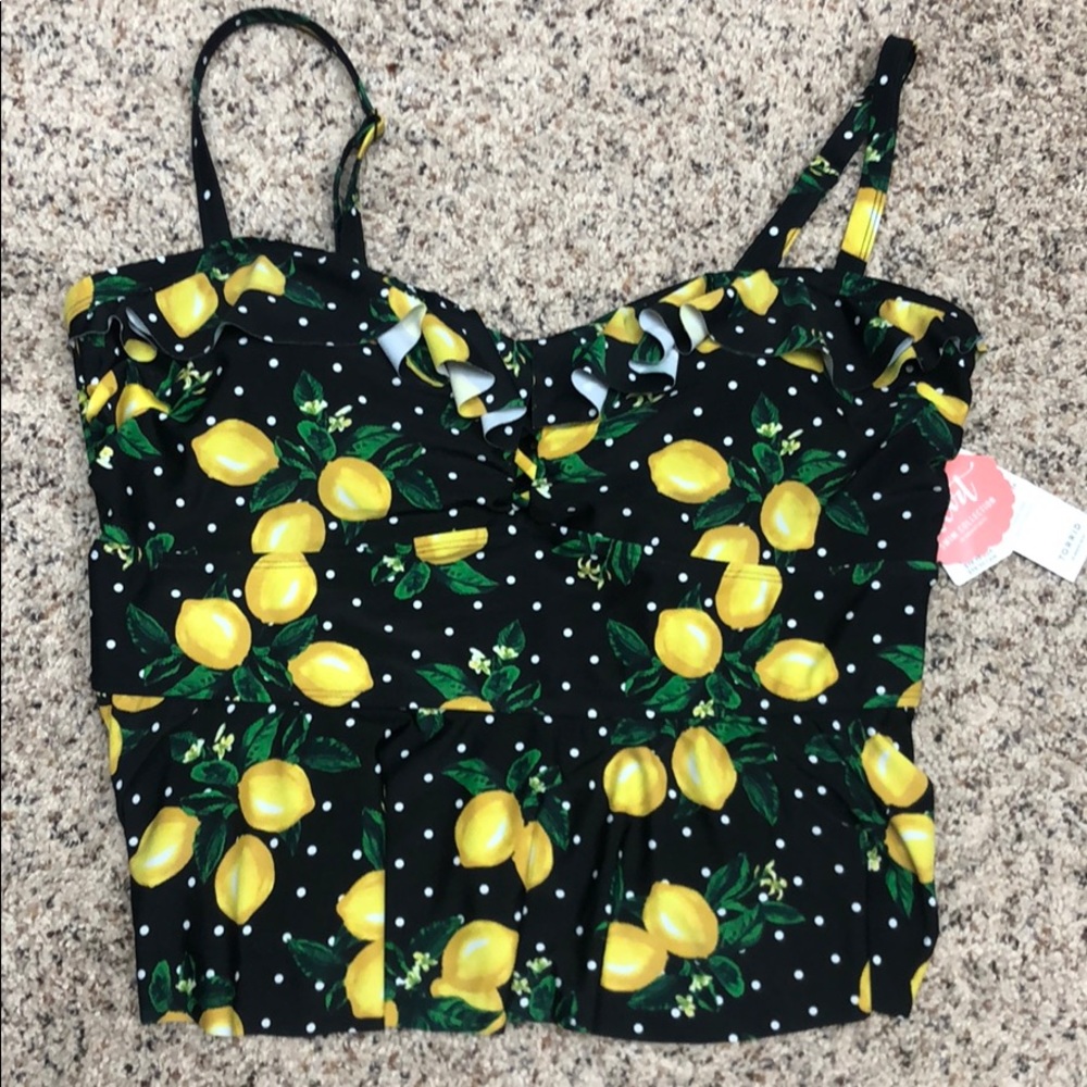 Torrid 3x lemon tankini top.